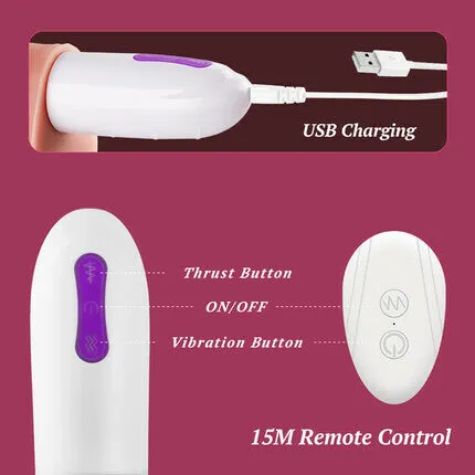 AcmeJoy Female Sex Toys Arny 8 Thrusting Rotating Vibrating Heating Dildo
