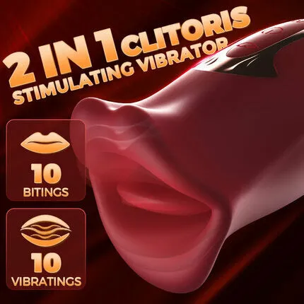 AcmeJoy Female Sex Toys Ramsdell 10 Biting Modes 10 Vibrating Speeds Stimulate Nipple Clitoral Women Vibrator