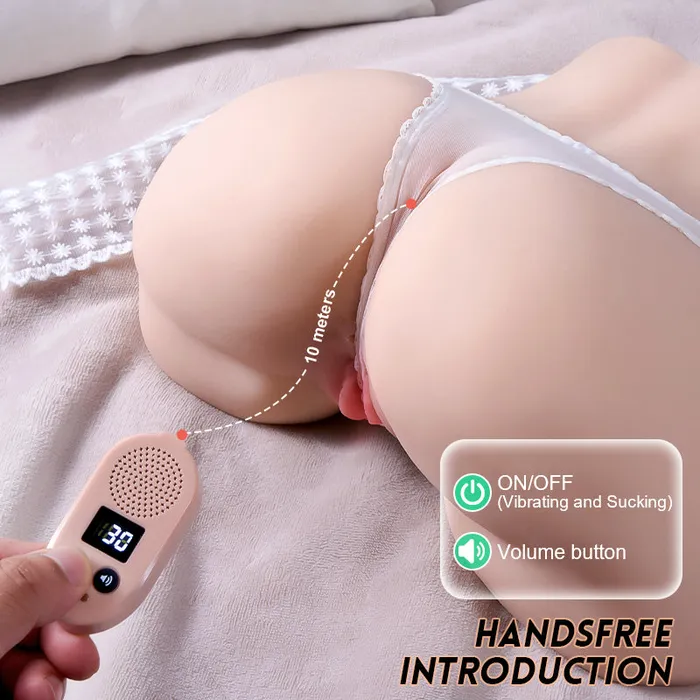 Acmejoy Male Sex Toys Kelly 5 Sucking Vibrating Realistic Butt with Authentic Voice
