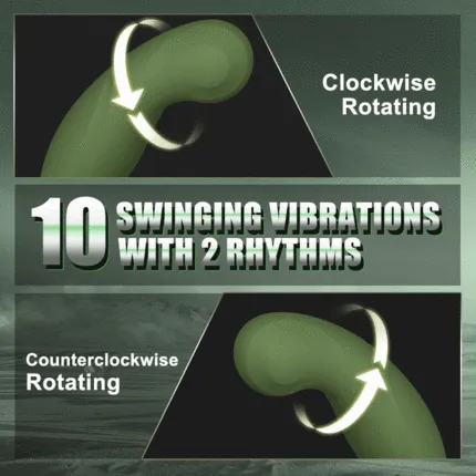 AcmeJoy Male Sex Toys Warrior CShaped 10 Swinging Vibrations Prostate Massager for Men Couple Gay P and G Spot Stimulation Realistic Anal Dildo Set