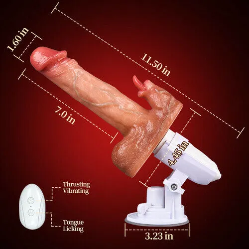 Acmejoy Sex Machine 90 Automatic Adjustable 8 Thrusting Vibrating Licking Dildos Vibrator AcmeJoy Female Sex Toys