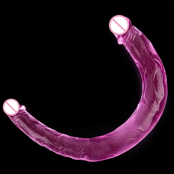Dildos LAZADASEXTOYS Lesbian Sextoy Long Jelly Double Dildo Realistic Soft Double Ended Penis Double Penetration Big Dick Adult Sex Toys for Woman