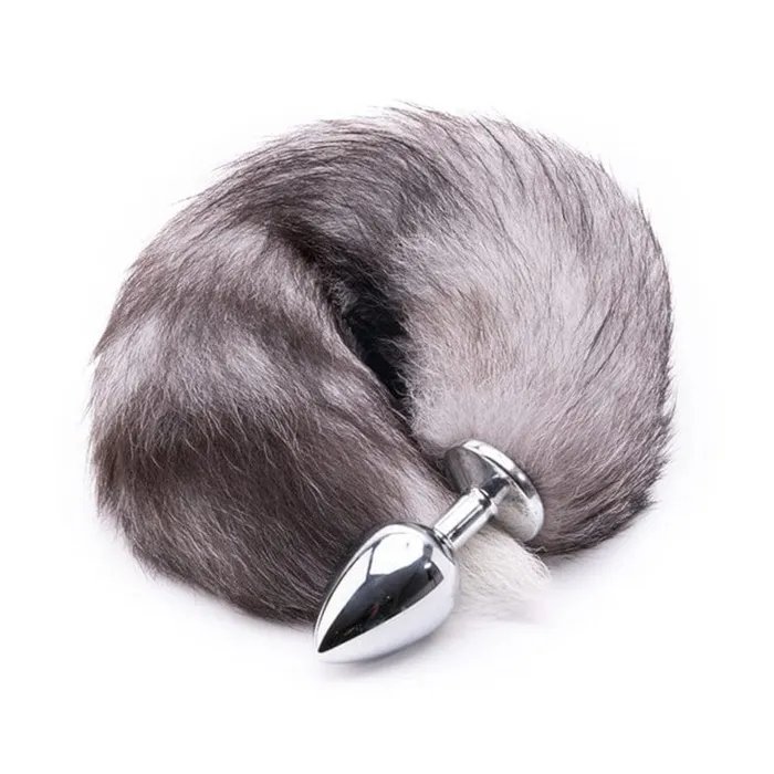 Love Plugs Anal Feisty Greyback Fox Tail Plug 16 Long