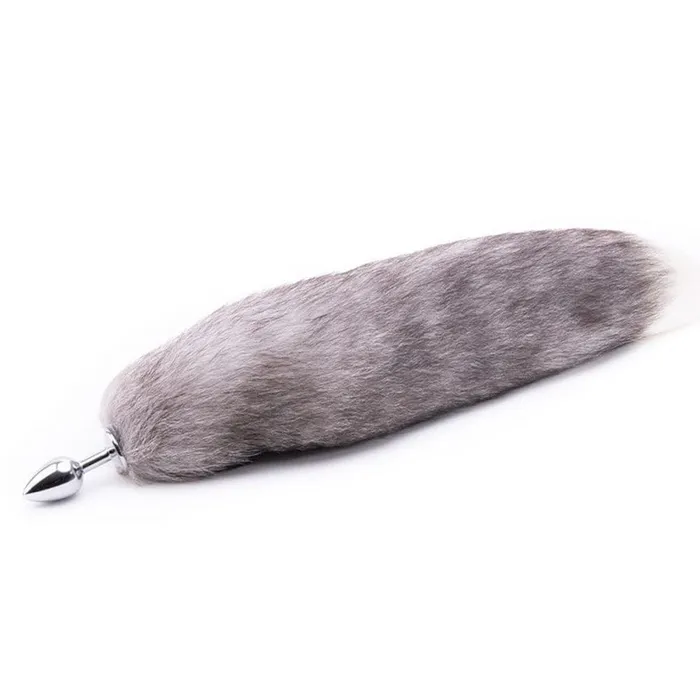 Love Plugs Anal Feisty Greyback Fox Tail Plug 16 Long