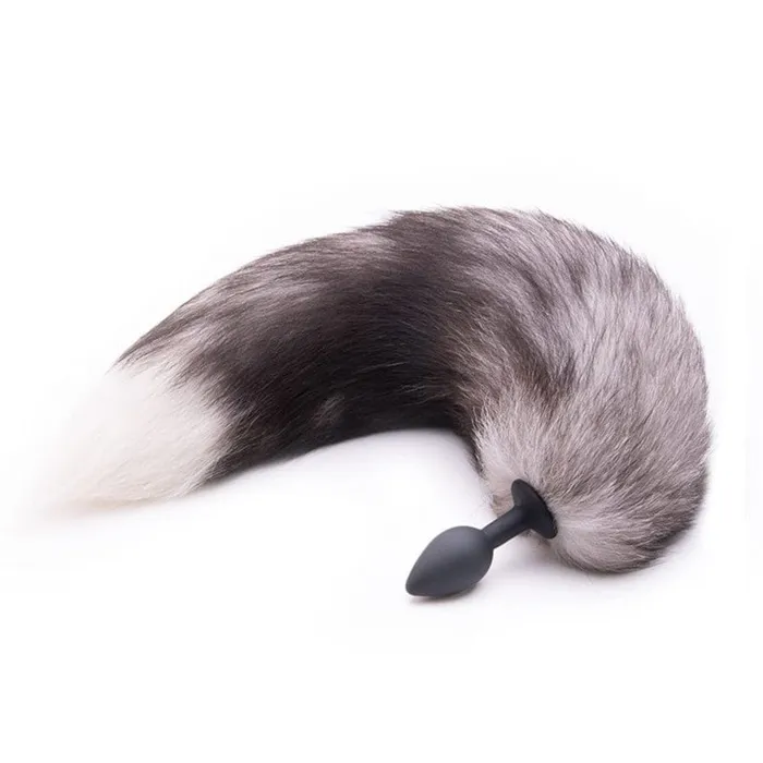 Love Plugs Anal Feisty Greyback Fox Tail Plug 16 Long