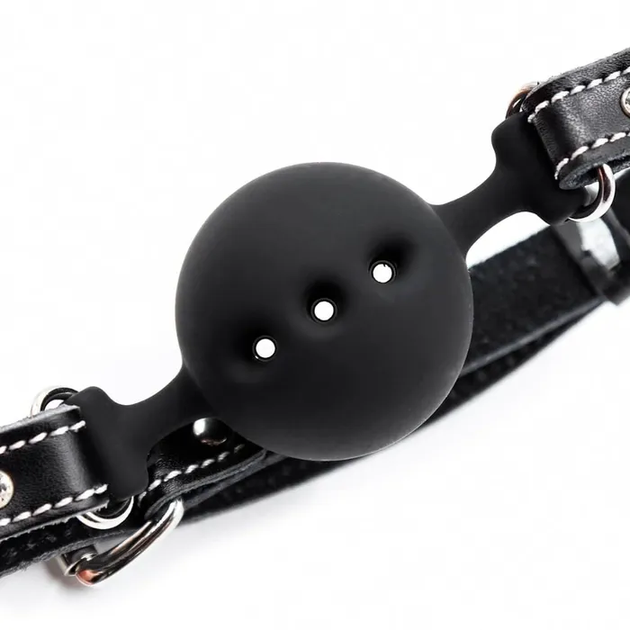 Lovegasm Breathable Black Large Ball Gag Anal
