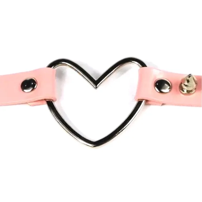 Lovegasm Vibrators Cute Pink Spiky Slave Collar NonLeather