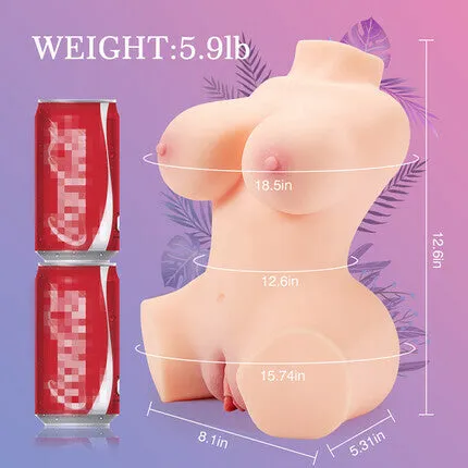 Male Sex Toys AcmeJoy 59 lbs Handhold Love Doll with Boobs Anus Pussy