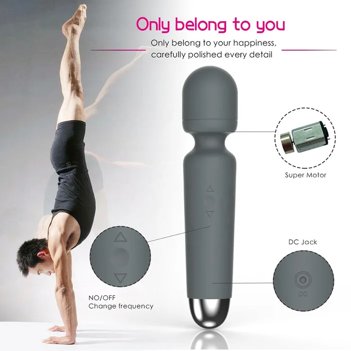 10 Speeds Silicone Power Personal Body Wand Massager for Women Men YOSPOSS Female Sex Toys