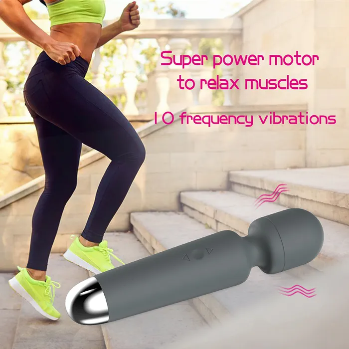 10 Speeds Silicone Power Personal Body Wand Massager for Women Men YOSPOSS Female Sex Toys