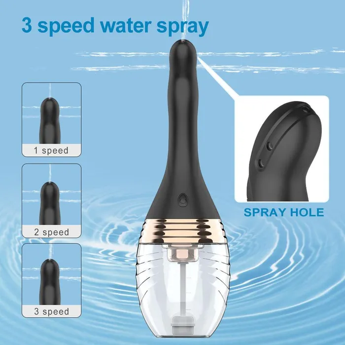 3 Speeds Vibrating Automatic Anal Cleaner Enema Cleaning Container propinkup Male Sex Toys