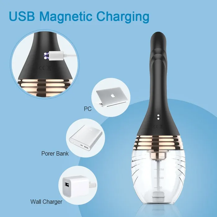 3 Speeds Vibrating Automatic Anal Cleaner Enema Cleaning Container propinkup Male Sex Toys