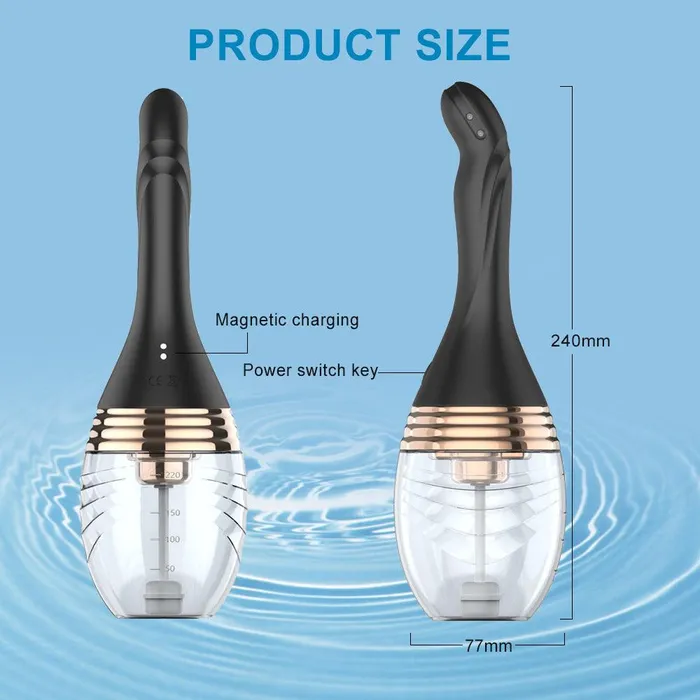 3 Speeds Vibrating Automatic Anal Cleaner Enema Cleaning Container propinkup Male Sex Toys