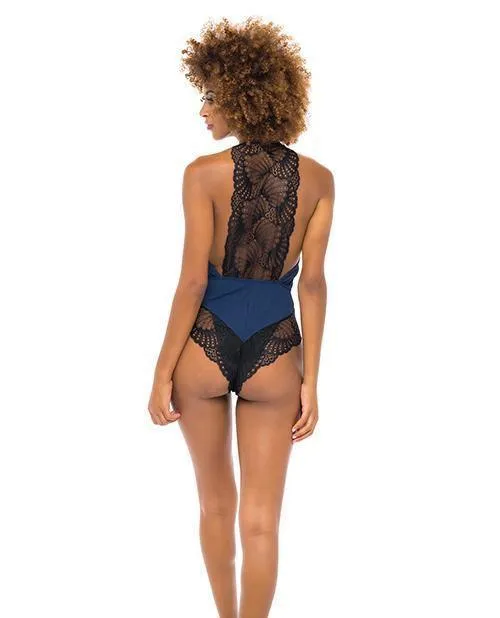 Anal Claribel Ribbed Jersey Romper Estate Blueblack Oh La La Cheri