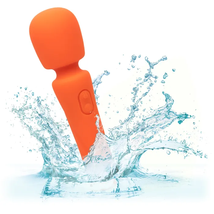 California Exotics California Exotics Stella Liquid Silicone Mini Wand Massager Orange Female Sex Toys