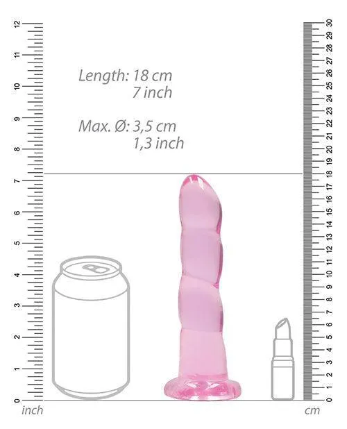 Dildos Shots America LLC Shots Realrock Crystal Clear Non Realistic 7 Dildo Pink