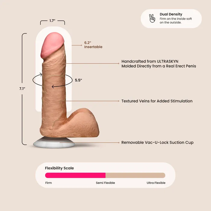 Doc Johnson Enterprises Dildos The Original Realistic Cock UR3 Dildo 6 Inch Light Doc Johnson Enterprises Dildos The Original Realistic Cock UR3 Dildo 6 Inch Light