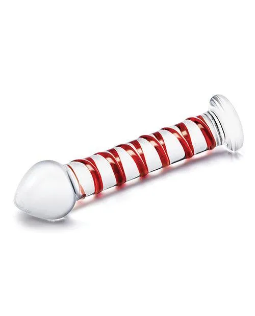 Electric Eel INC Glas 8 Mr Swirly Glass Dildo Red Dildos