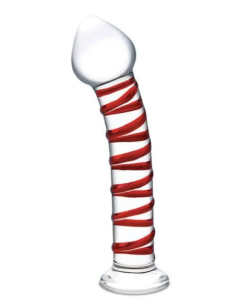Electric Eel INC Glas 8 Mr Swirly Glass Dildo Red Dildos
