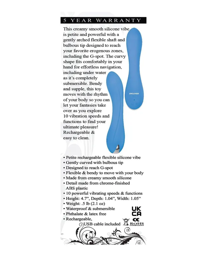 Evolved Blue Crush Petite Vibe Blue Evolved Novelties INC Vibrators