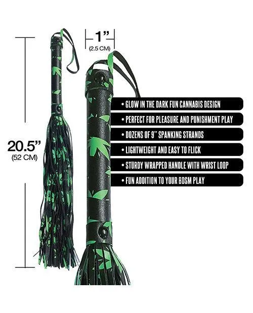 Female Sex Toys Global Novelties LLC Stoner Vibes Glow in the Dark Flogger