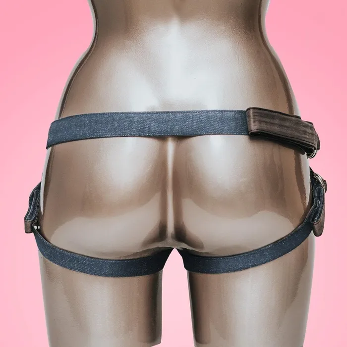 Fun Factory Female Sex Toys Fun Factory Strap and Bound Denim Strap On Harness Jeans Blue Fun Factory Female Sex Toys Fun Factory Strap and Bound Denim Strap On Harness Jeans Blue