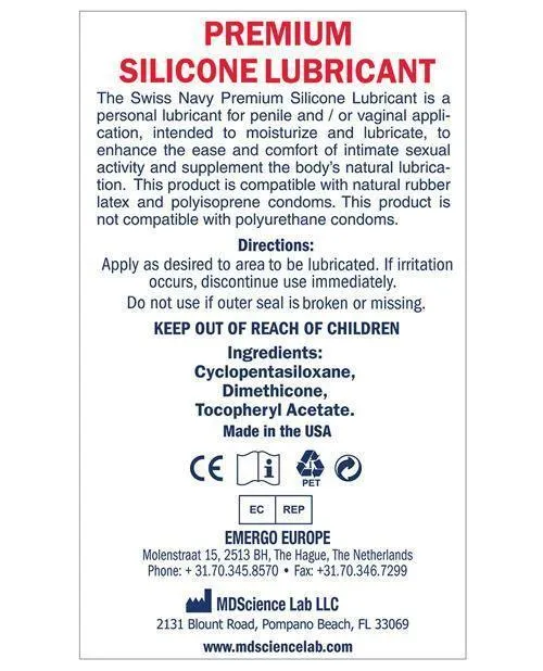 MD Science Lab Swiss Navy Lube Silicone Female Sex Toys