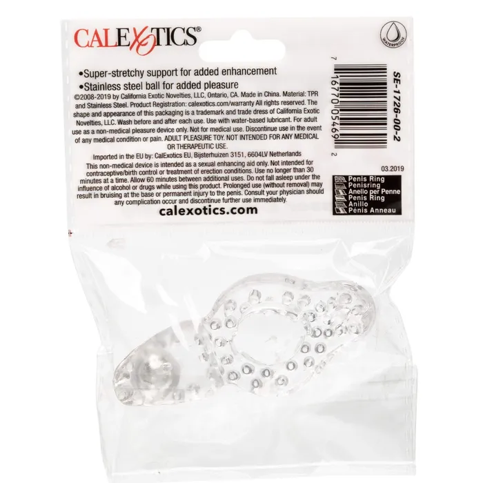 Male Sex Toys California Exotics California Exotics Basic Essentials Teaser Enhancer Cock Ring Clear