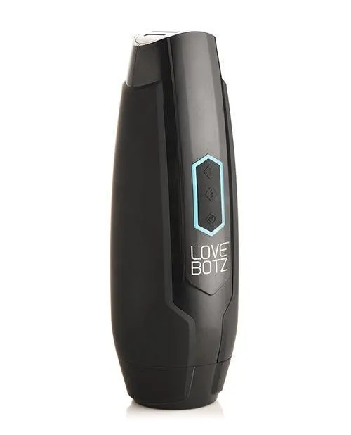Male Sex Toys Xr LLC LoveBotz The Milker Max 14X Thrusting Vibrating Masturbator Black