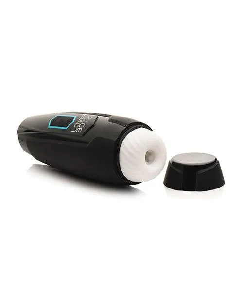 Male Sex Toys Xr LLC LoveBotz The Milker Max 14X Thrusting Vibrating Masturbator Black
