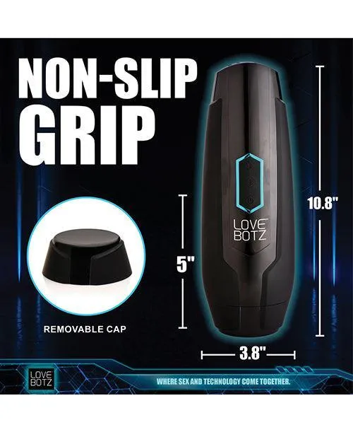 Male Sex Toys Xr LLC LoveBotz The Milker Max 14X Thrusting Vibrating Masturbator Black