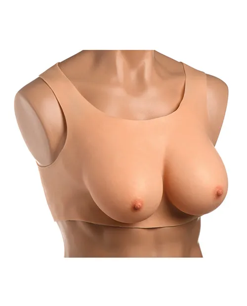 Male Sex Toys Xr LLC Master Series Perky Pair D Cup Silicone Breasts Light