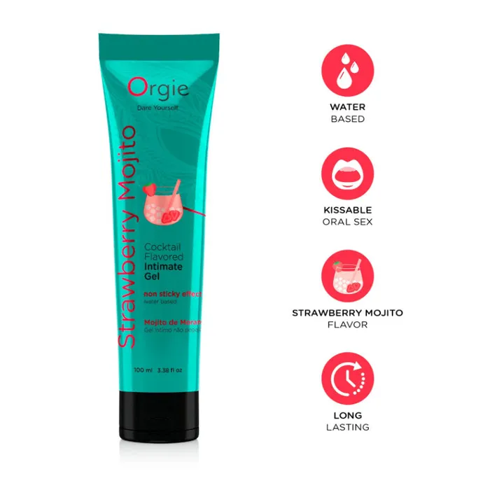 Orgie Lube Tube Cocktail Strawberry Mojito Javtoys Vibrators