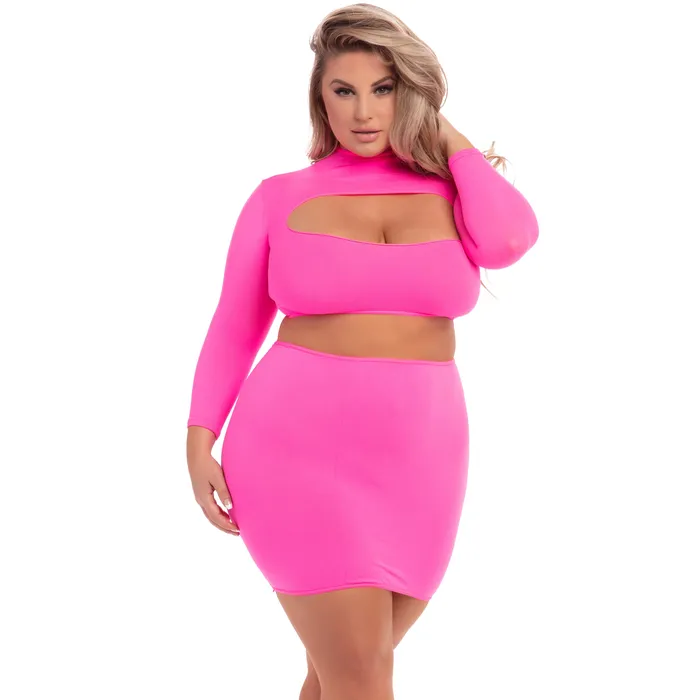 Pink Lipstick Vibrators Pink Lipstick Stop and Stare 2Pc Skirt Costume Set Pink Lipstick Vibrators Pink Lipstick Stop and Stare 2Pc Skirt Costume Set
