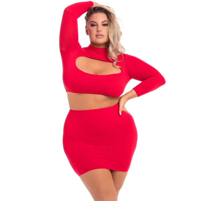 Pink Lipstick Vibrators Pink Lipstick Stop and Stare 2Pc Skirt Costume Set Pink Lipstick Vibrators Pink Lipstick Stop and Stare 2Pc Skirt Costume Set