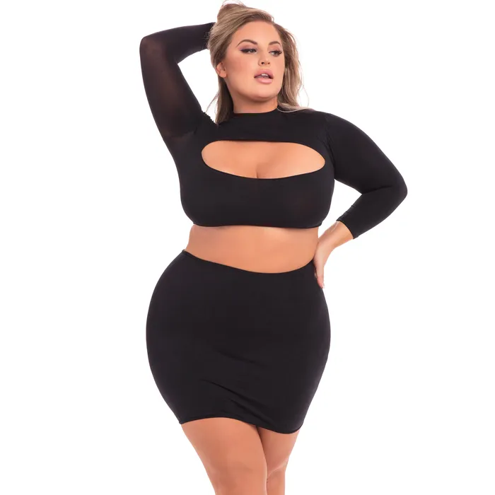 Pink Lipstick Vibrators Pink Lipstick Stop and Stare 2Pc Skirt Costume Set Pink Lipstick Vibrators Pink Lipstick Stop and Stare 2Pc Skirt Costume Set
