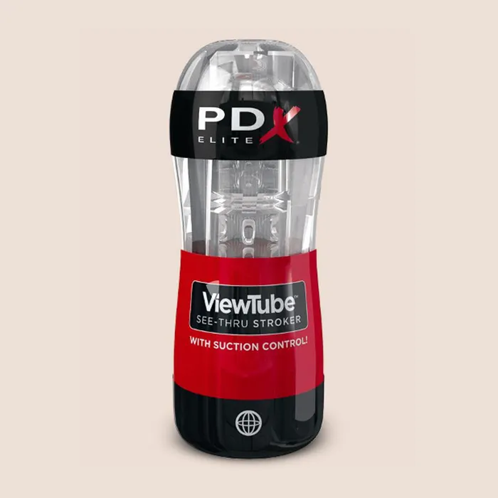 Pipedream Products Male Sex Toys PDX Elite ViewTube Stroker ribbed seethru sleeve