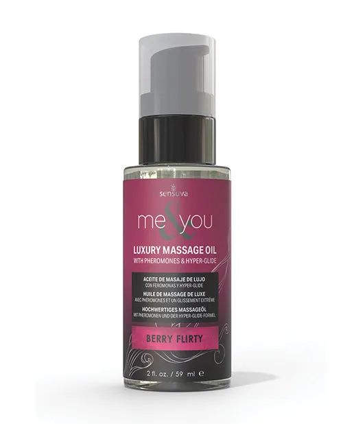 Sensuva Valencia Naturals Couples Sensuva Me You Massage Oil 2 oz Berry Flirty
