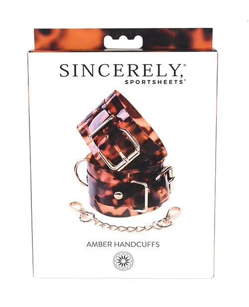 Sincerely Amber Hand Cuffs Sportsheets International Couples