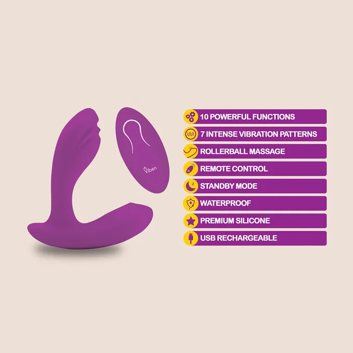 Viben Epiphany Remote Controlled Rollerball DualStimulation Massager waterproof and rechargeable Viben Toys Female Sex Toys Viben Epiphany Remote Controlled Rollerball DualStimulation Massager waterproof and rechargeable Viben Toys Female Sex Toys