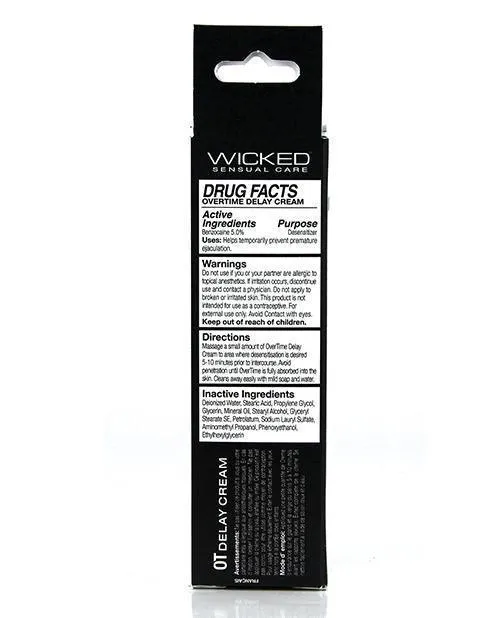 Wicked Sensual Care Female Sex Toys Wicked Sensual Care Overtime Delay Creamprolonger For Men 1 Oz