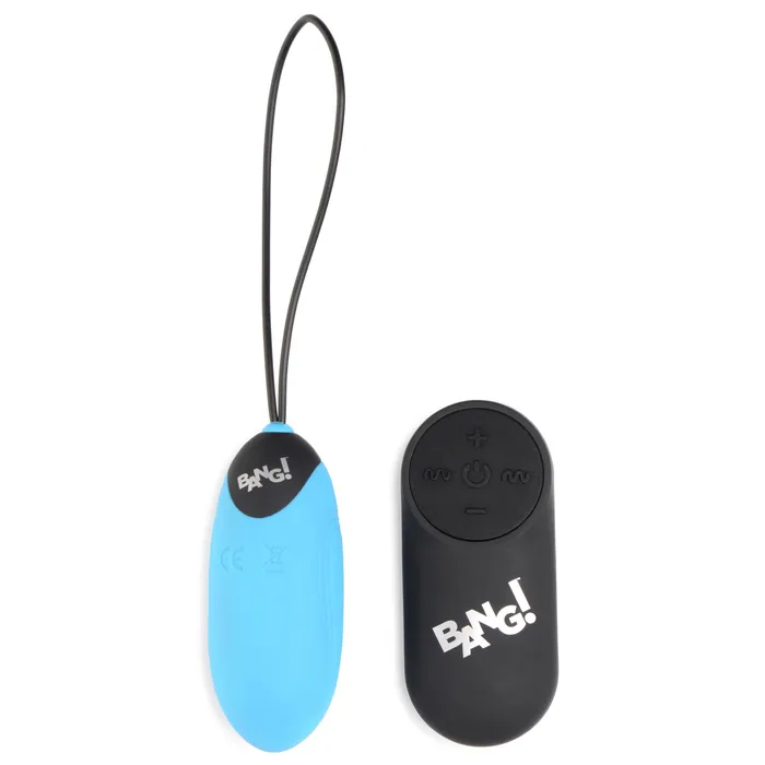 BANG 28X Grooved Silicone Egg Blue Vibrators