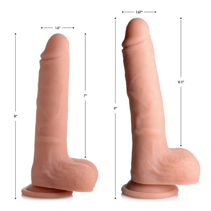 Big Shot Rotating Remote Control Silicone Dildo with Balls 9 Inch Big Shot Female Sex Toys