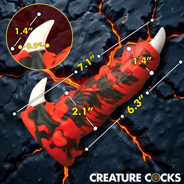 Creature Cocks Female Sex Toys Red Talon Vibrating Silicone Dildo