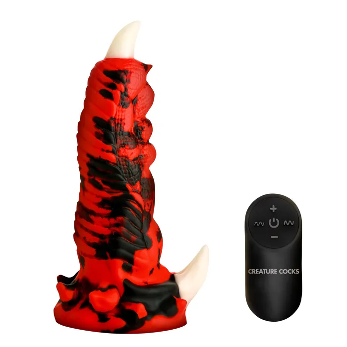 Creature Cocks Female Sex Toys Red Talon Vibrating Silicone Dildo