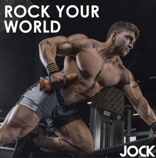 Curve Toys Female Sex Toys Fantasy JOCK Weightlifting Wesley 7 Dark Dildo with Balls