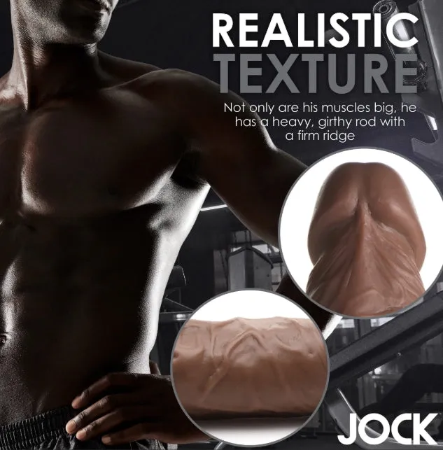 Curve Toys Female Sex Toys Fantasy JOCK Weightlifting Wesley 7 Dark Dildo with Balls