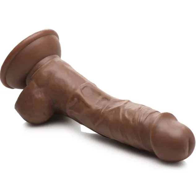 Curve Toys Female Sex Toys Fantasy JOCK Weightlifting Wesley 7 Dark Dildo with Balls