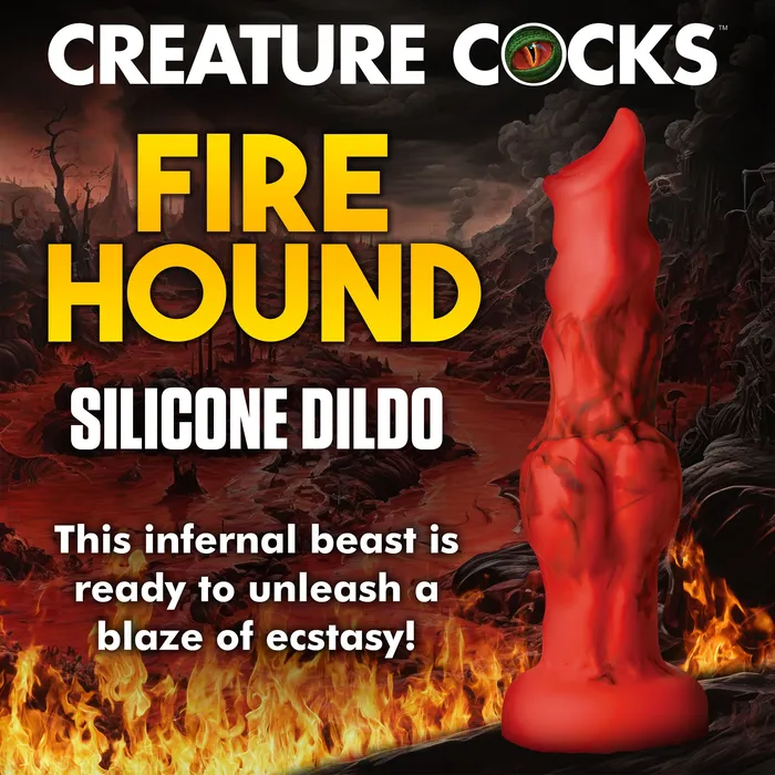 Dildos Creature Cocks Fire Hound Silicone Dildo Large