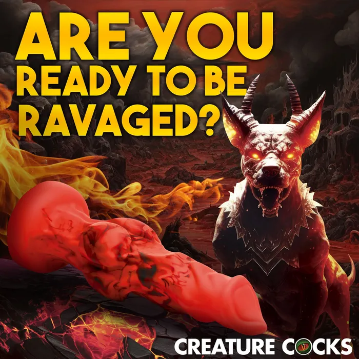 Dildos Creature Cocks Fire Hound Silicone Dildo Large